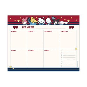 Hello Kitty and Friends x Studio Oh! Varsity Weekly Desk Pad