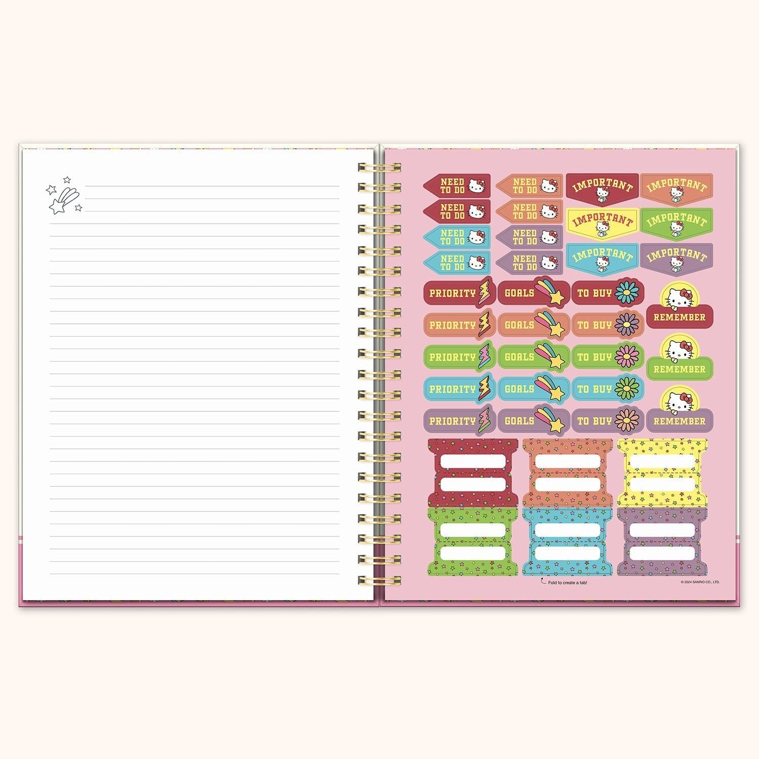 Hello Kitty x Studio Oh! College Letters Extra-Large Spiral Notebook - Image 2