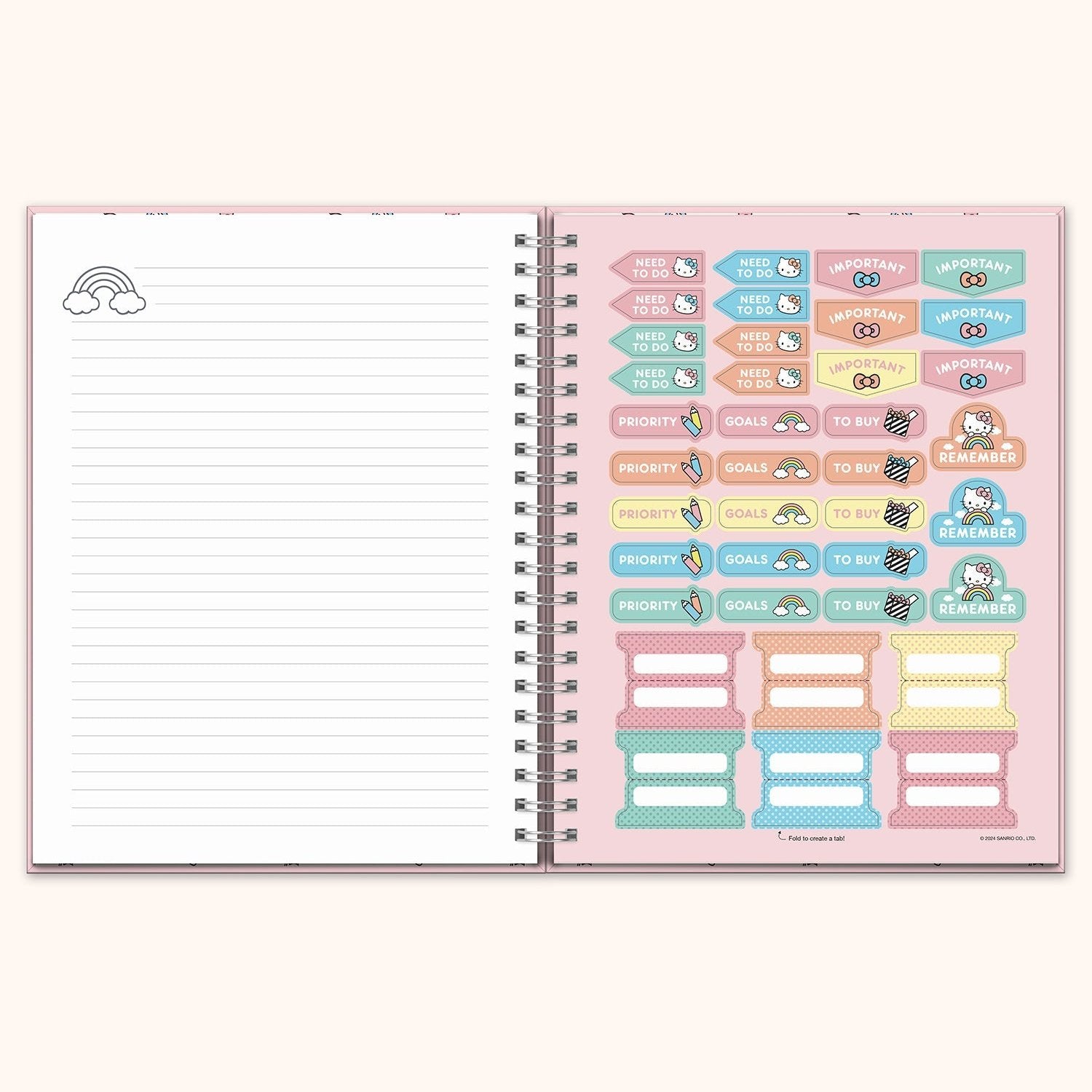 Hello Kitty x Studio Oh! Classic Pink Extra-Large Spiral Notebook - Image 2