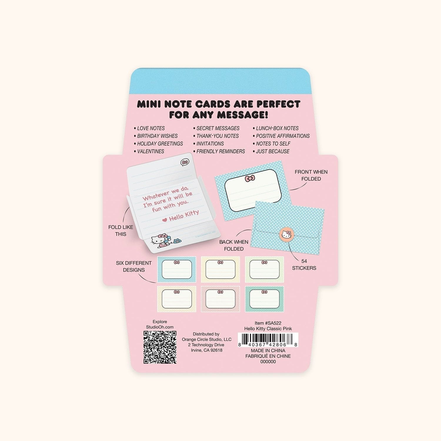 Hello Kitty x Studio Oh! Classic Pink Mini Memo with Stickers - Image 4