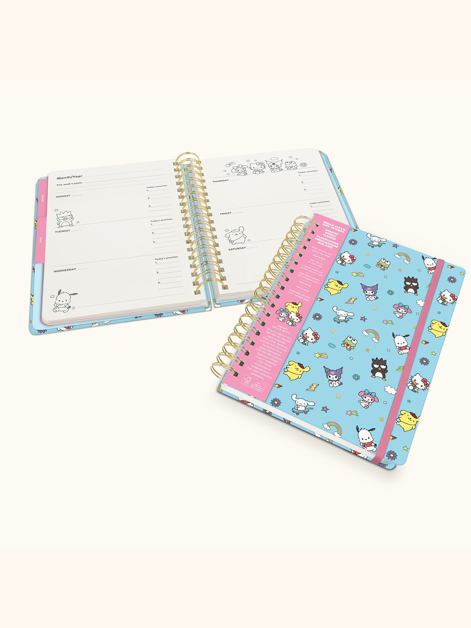 Hello Kitty and Friends x Studio Oh! College Letters Tri-Tab Planner - Image 2