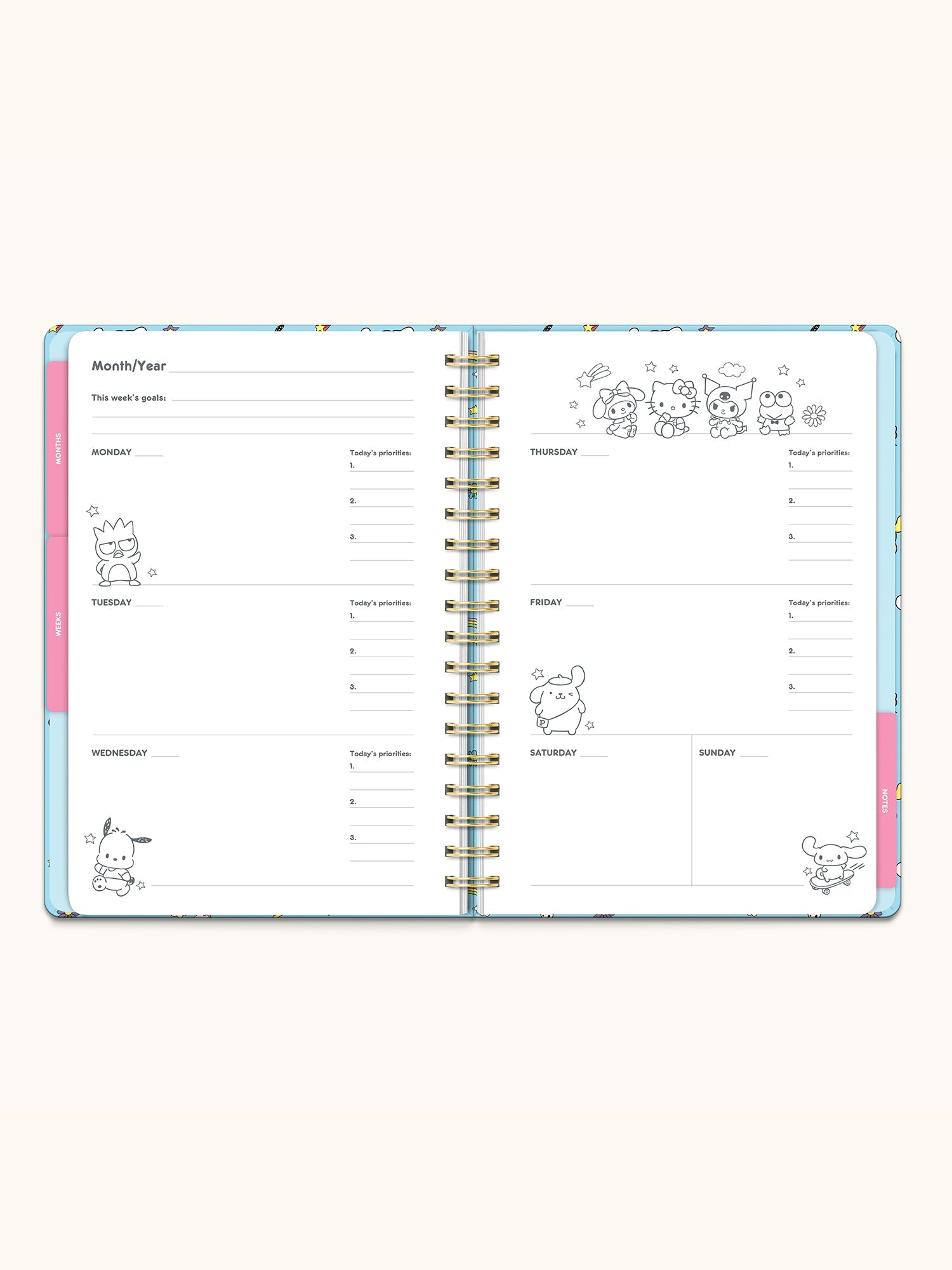Hello Kitty and Friends x Studio Oh! College Letters Tri-Tab Planner - Image 5