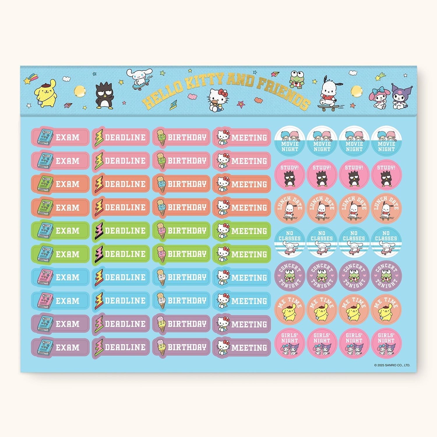 Hello Kitty and Friends x Studio Oh! College Letters Blue Weekly Desk Pad - Image 5