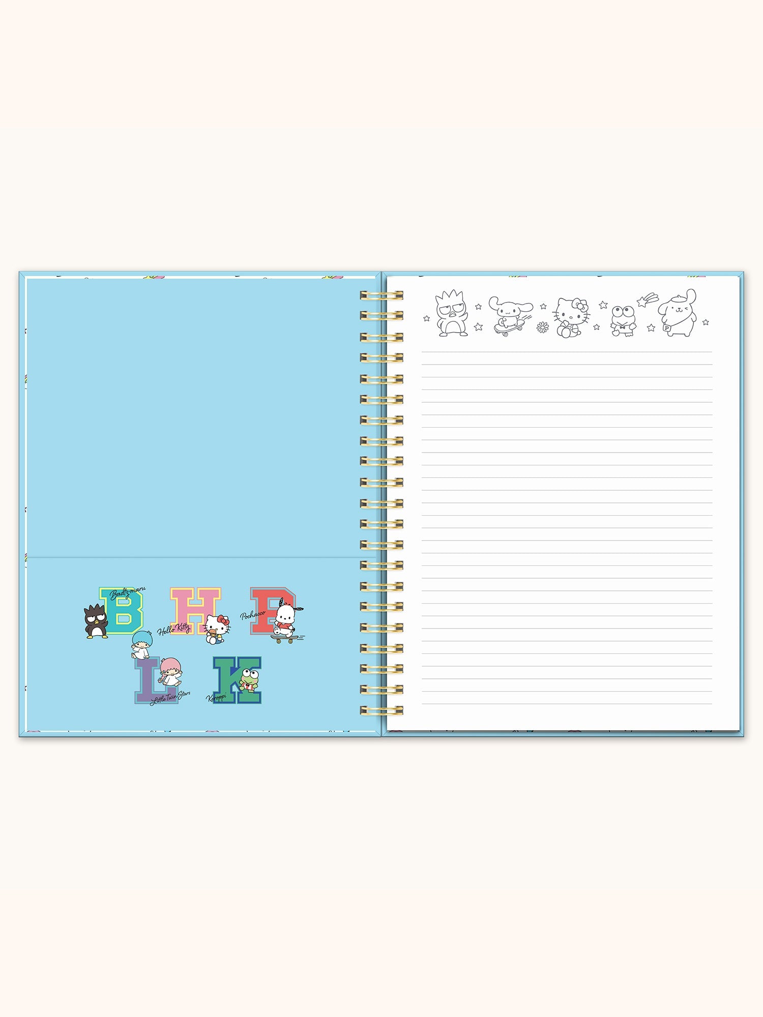 Hello Kitty and Friends x Studio Oh! College Letters Blue Extra-Large Spiral Notebook - Image 4
