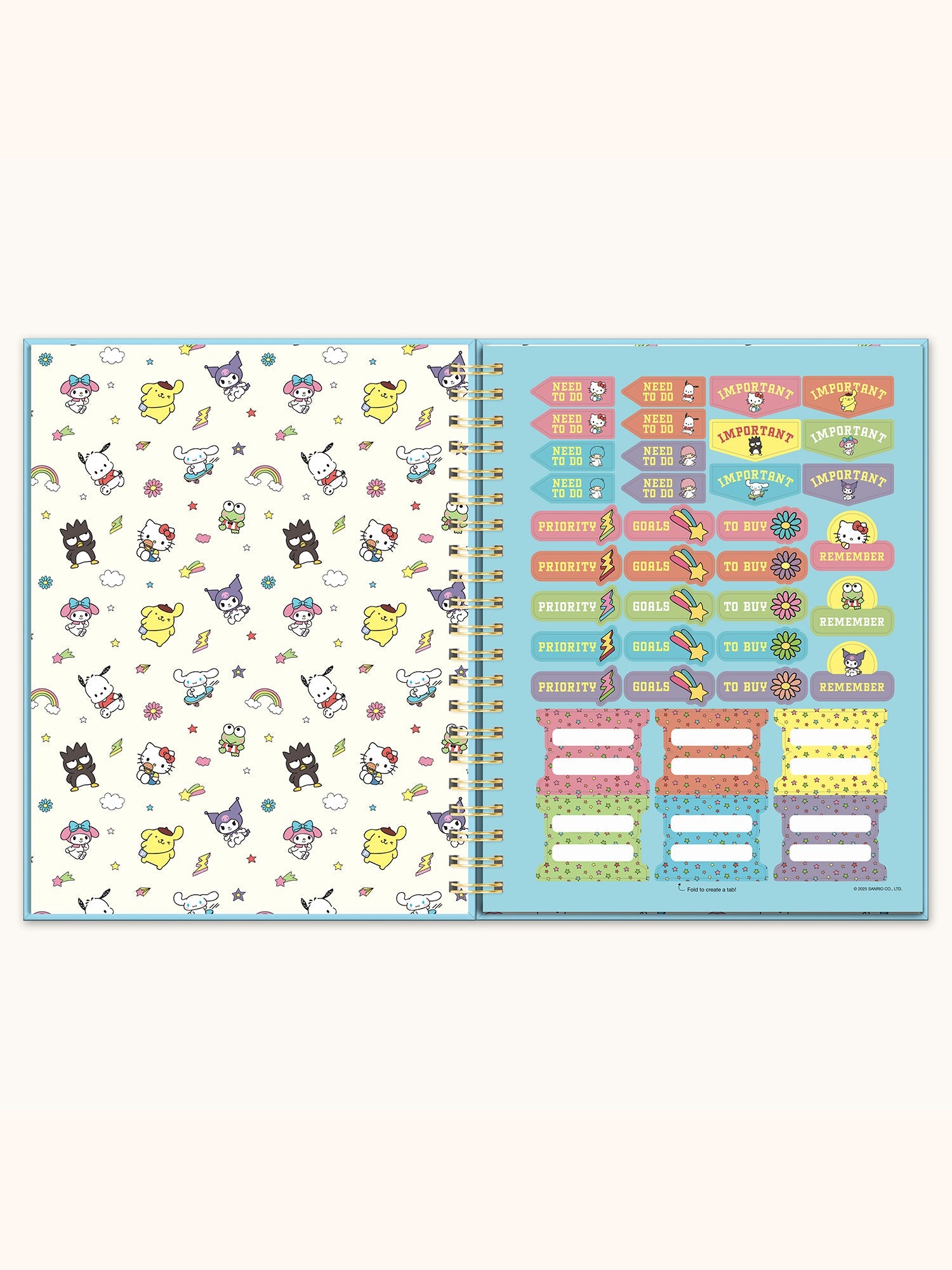 Hello Kitty and Friends x Studio Oh! College Letters Blue Extra-Large Spiral Notebook - Image 6