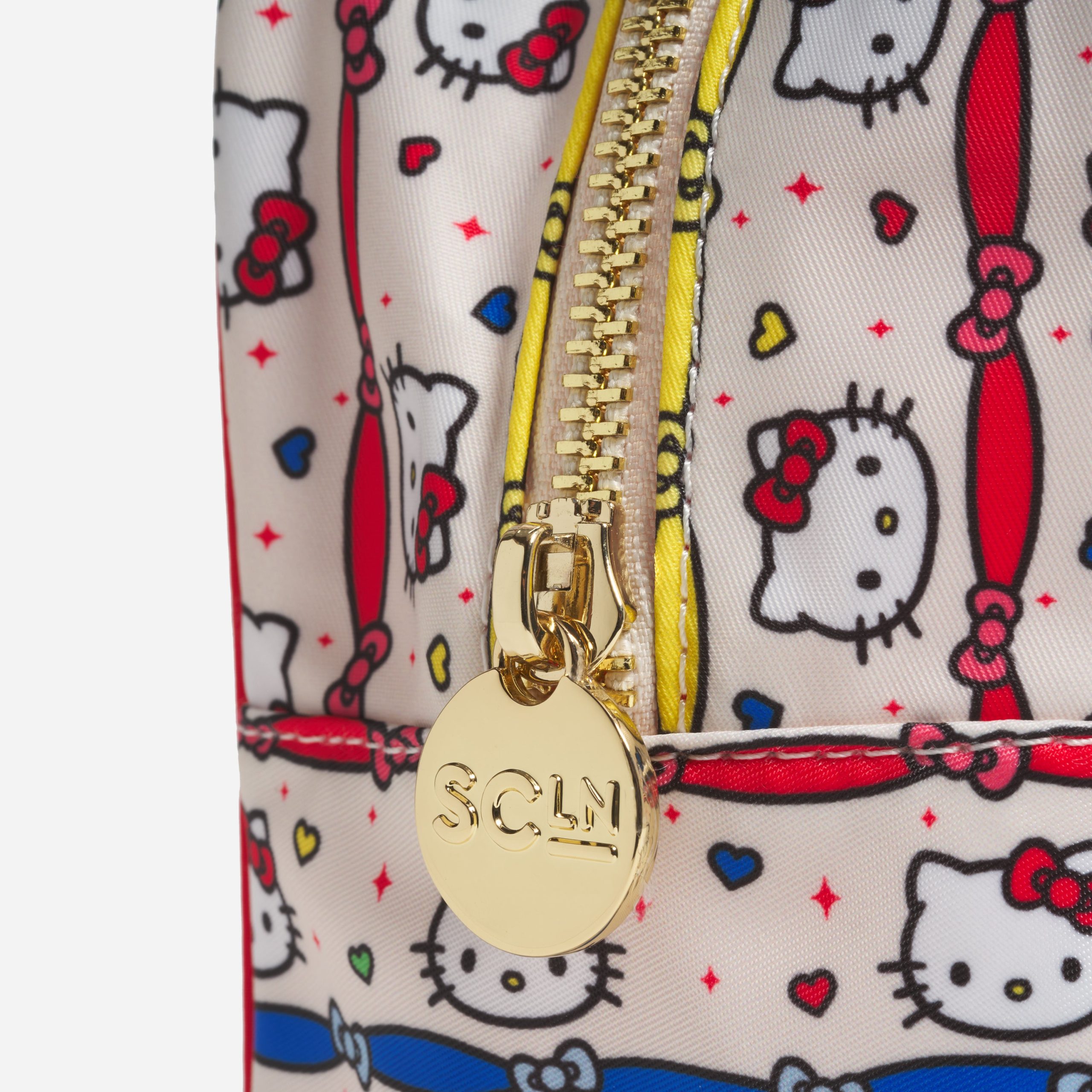 Hello Kitty x Stoney Clover Lane Clear Front Large Pouch (Hello Kitty Ribbon Stripe) - Image 3