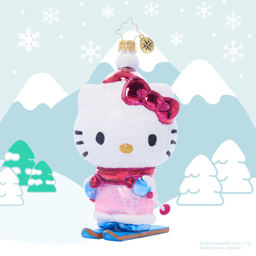 Hello Kitty x Christopher Radko Handmade Glass Ornament (Aspen Adventure) - Image 4