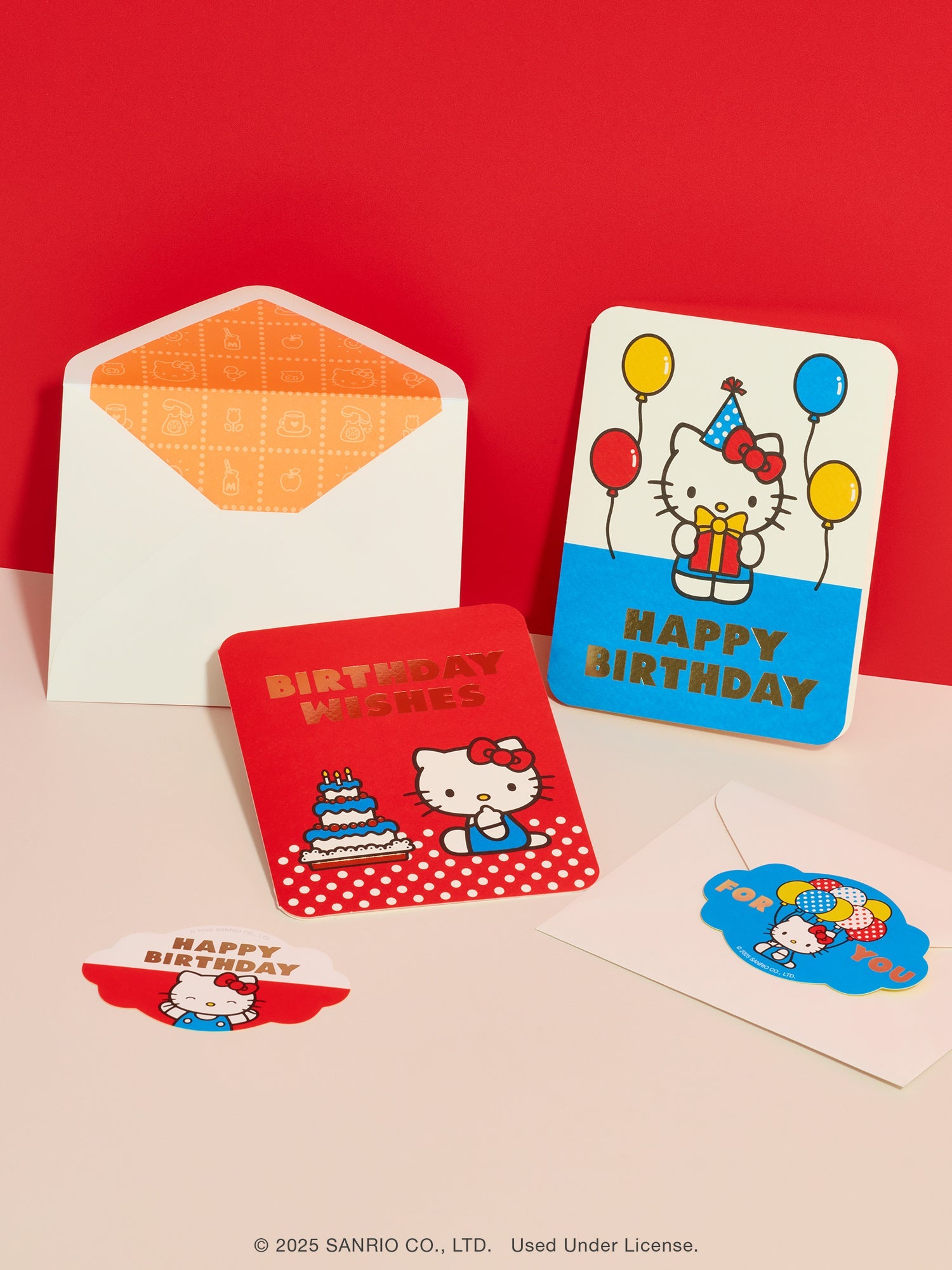 Hello Kitty x Studio Oh! Retro Red Happy Birthday Deluxe Greeting Card - Image 5