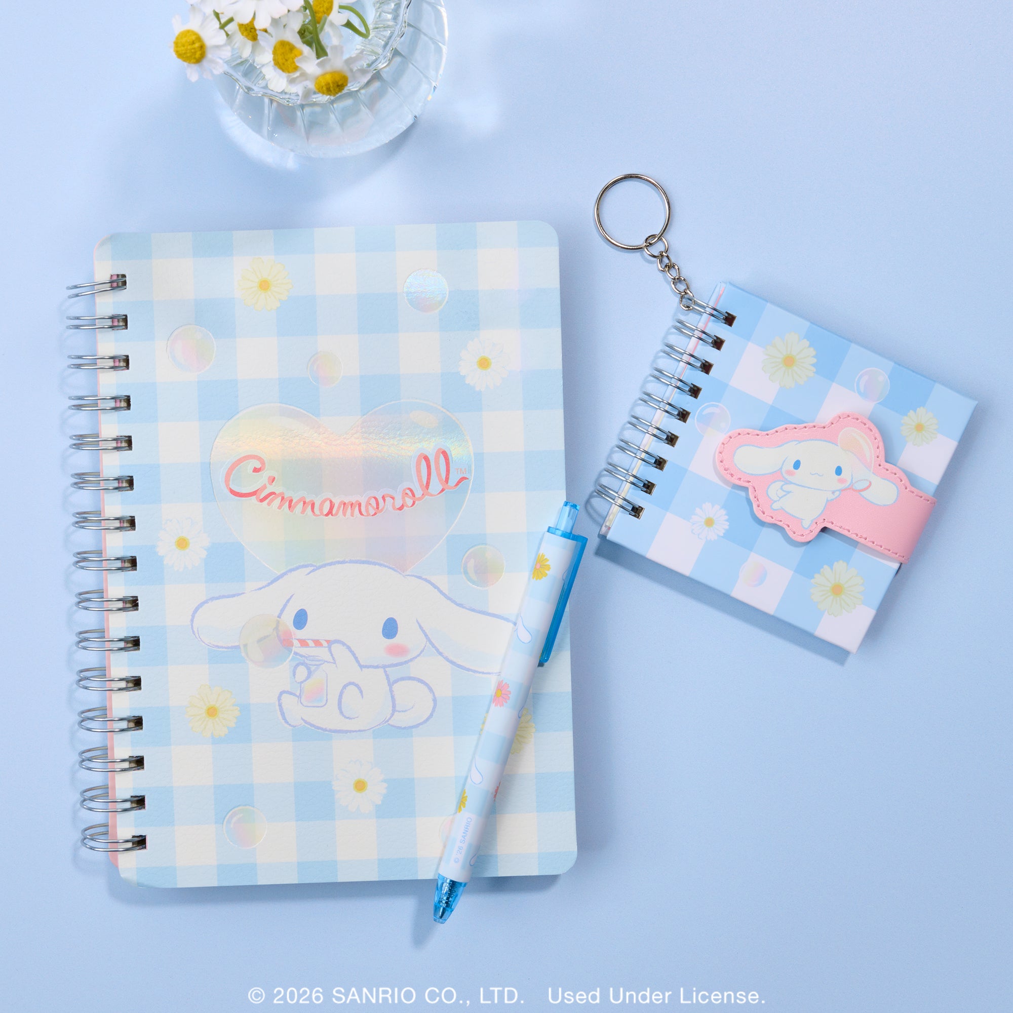 Cinnamoroll x Studio Oh! Sweet Daisies Mini Notebook Keychain - Image 2