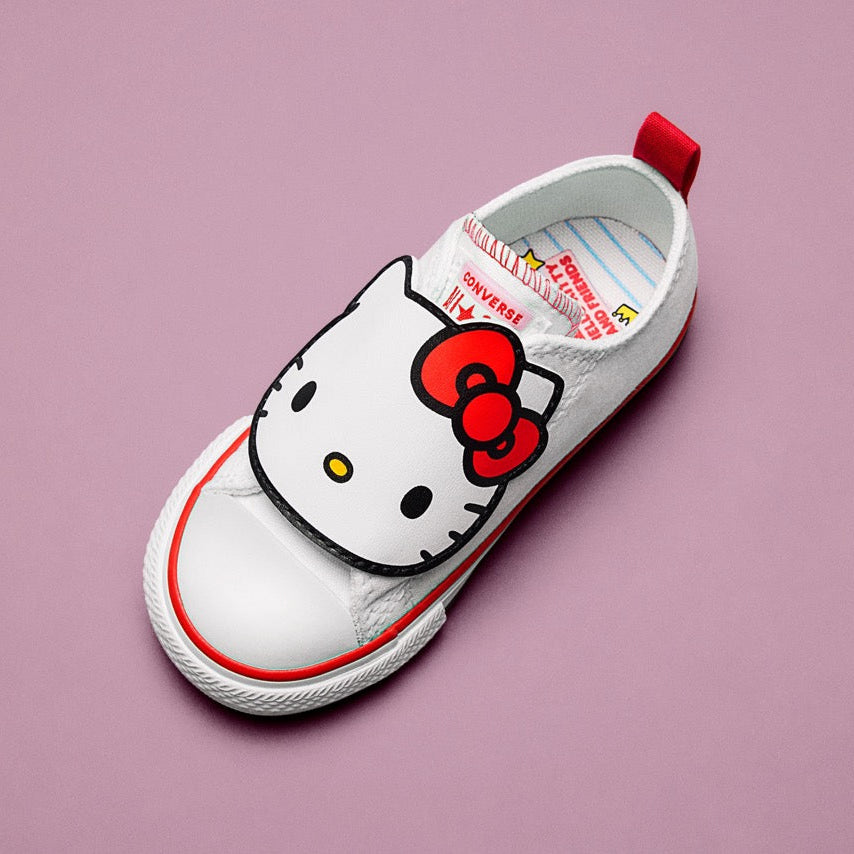 Converse x Hello Kitty Chuck Taylor All Star One Strap Easy-On Sneaker (Toddler - White) - Image 3