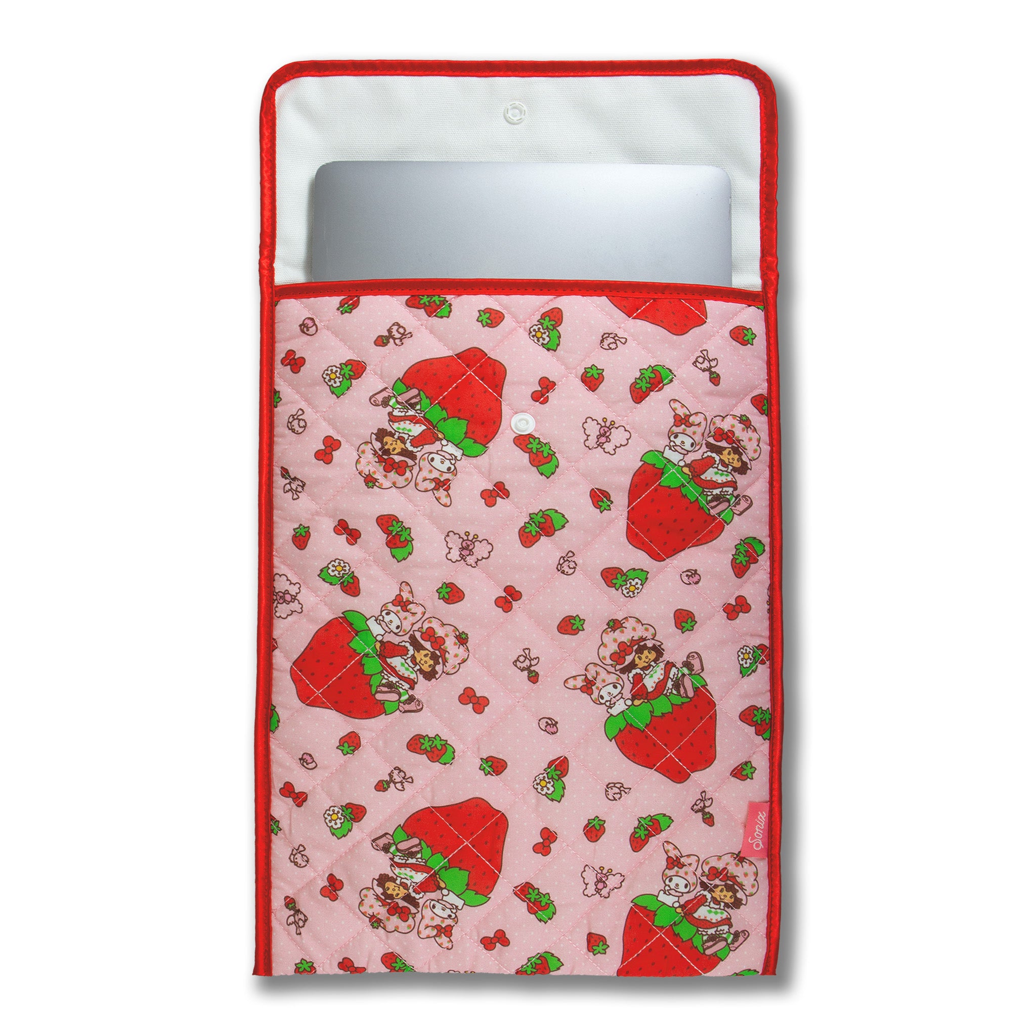 My Melody x Sonix Strawberry Shortcake Quilted Laptop Sleeve - Image 2