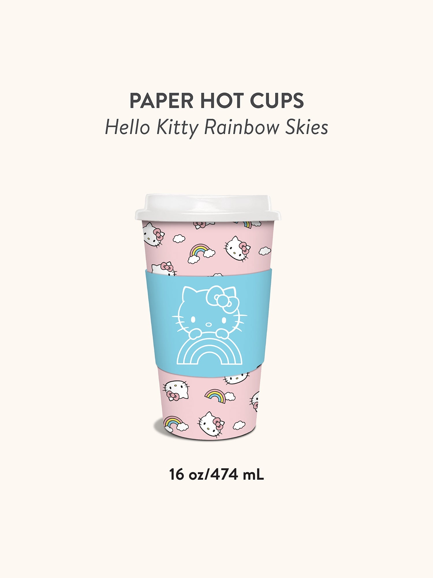 Hello Kitty x Studio Oh! Rainbow Skies Paper Hot Cups - Image 5