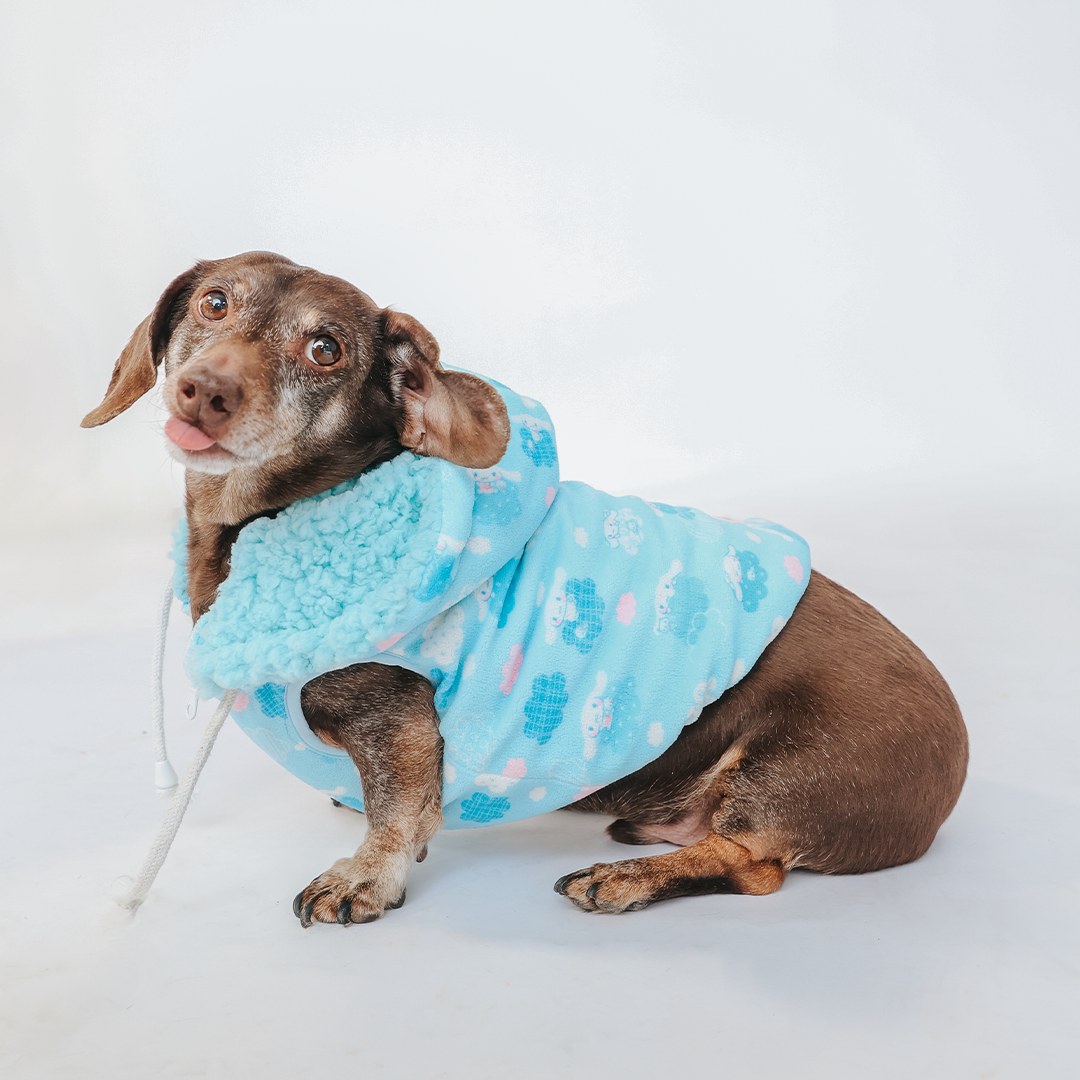 Cinnamoroll x Sassy Woof Reversible Sherpa Dog Jacket (Clouds) - Image 2