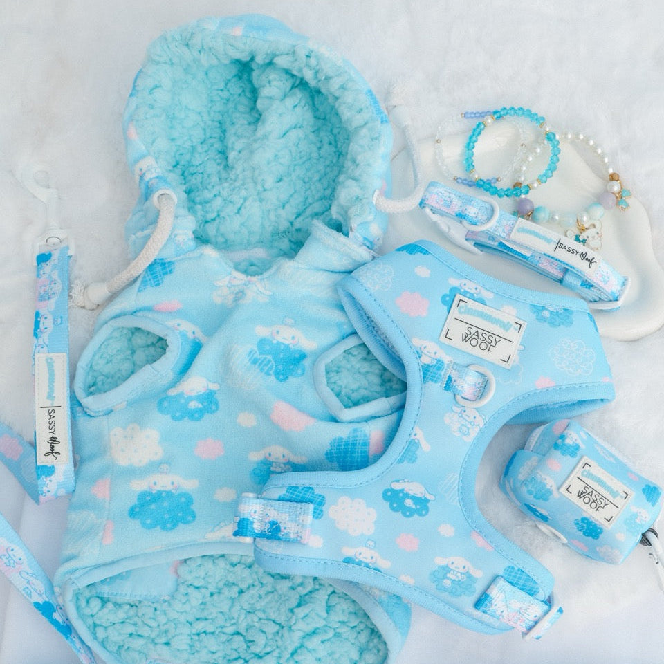 Cinnamoroll x Sassy Woof Reversible Sherpa Dog Jacket (Clouds) - Image 4