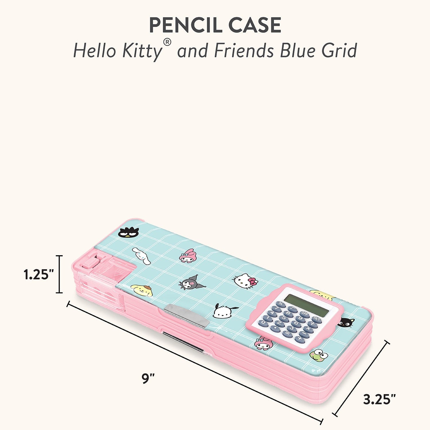 Hello Kitty and Friends x Studio Oh! Blue Grid Pencil Case - Image 6