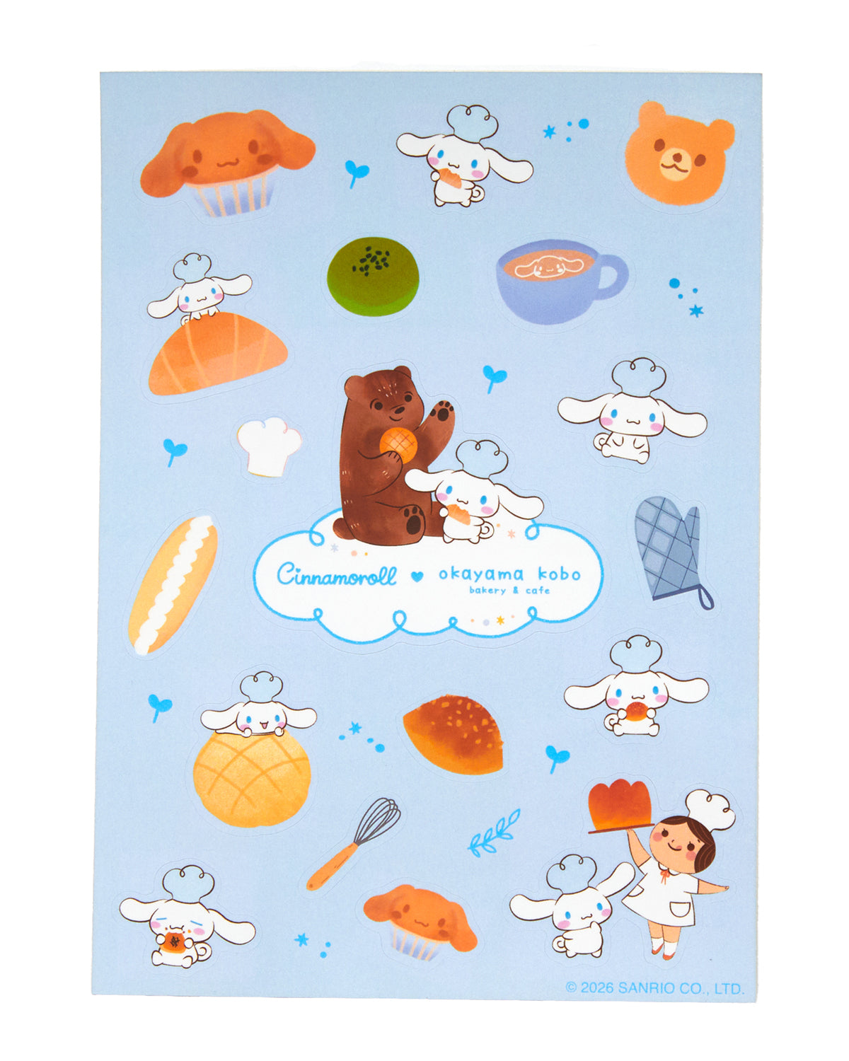 Cinnamoroll x Okayama Kobo 18-pc Sticker Sheet