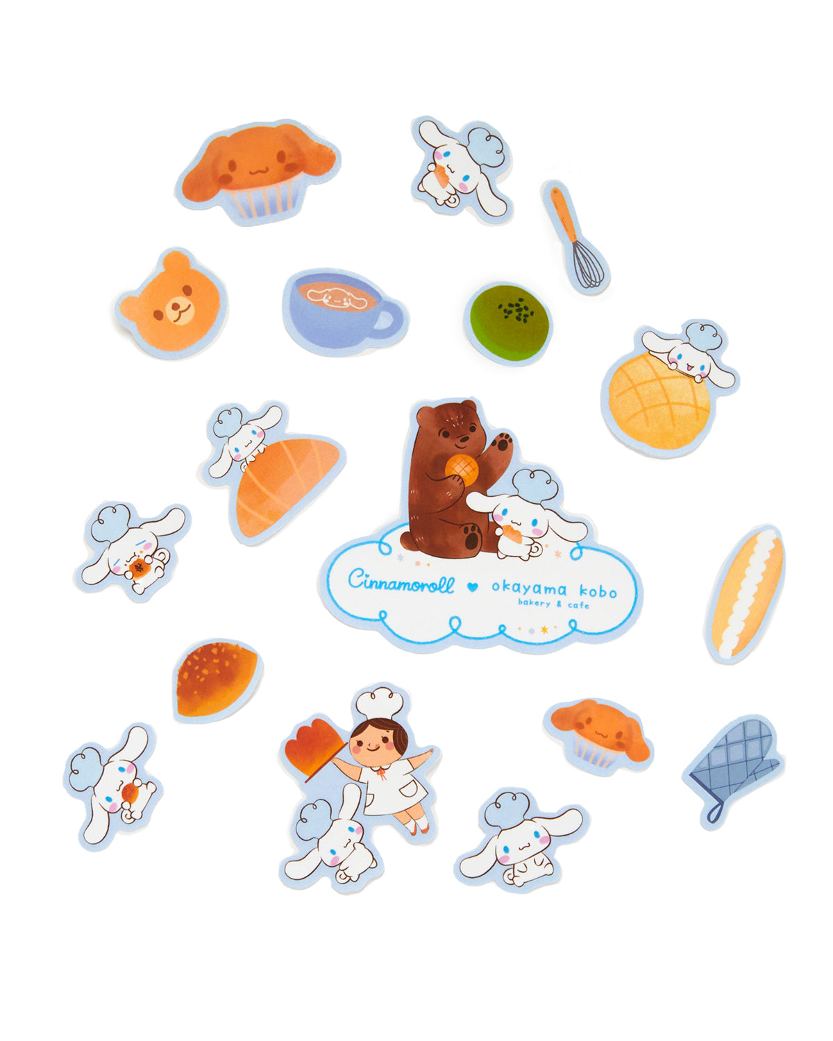 Cinnamoroll x Okayama Kobo 18-pc Sticker Sheet - Image 2