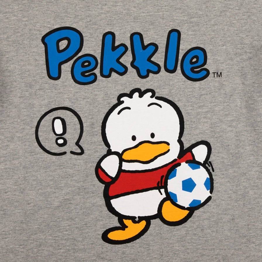Pekkle x Dumbgood Grey Ringer Baby Tee (SMALL ONLY) - Image 3