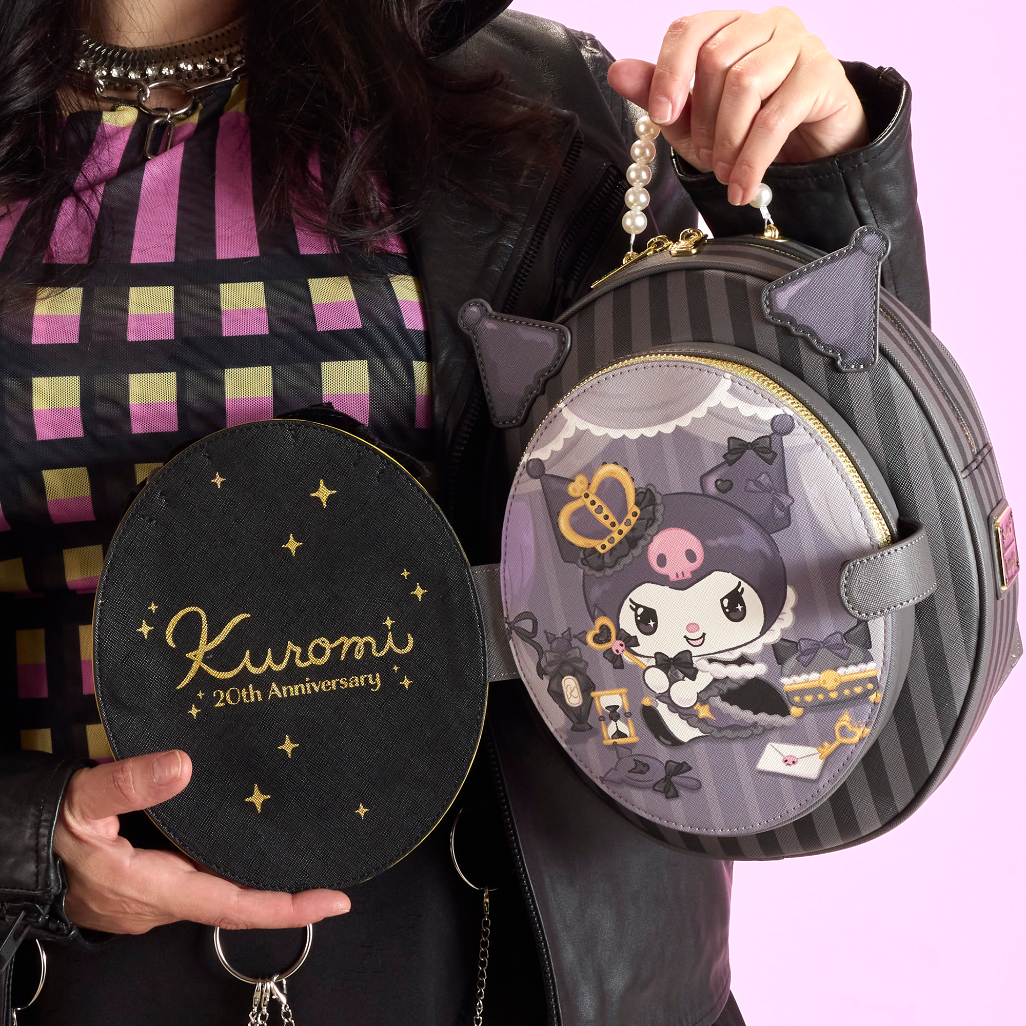 Kuromi x Loungefly 20th Anniversary Mini Backpack - Image 2