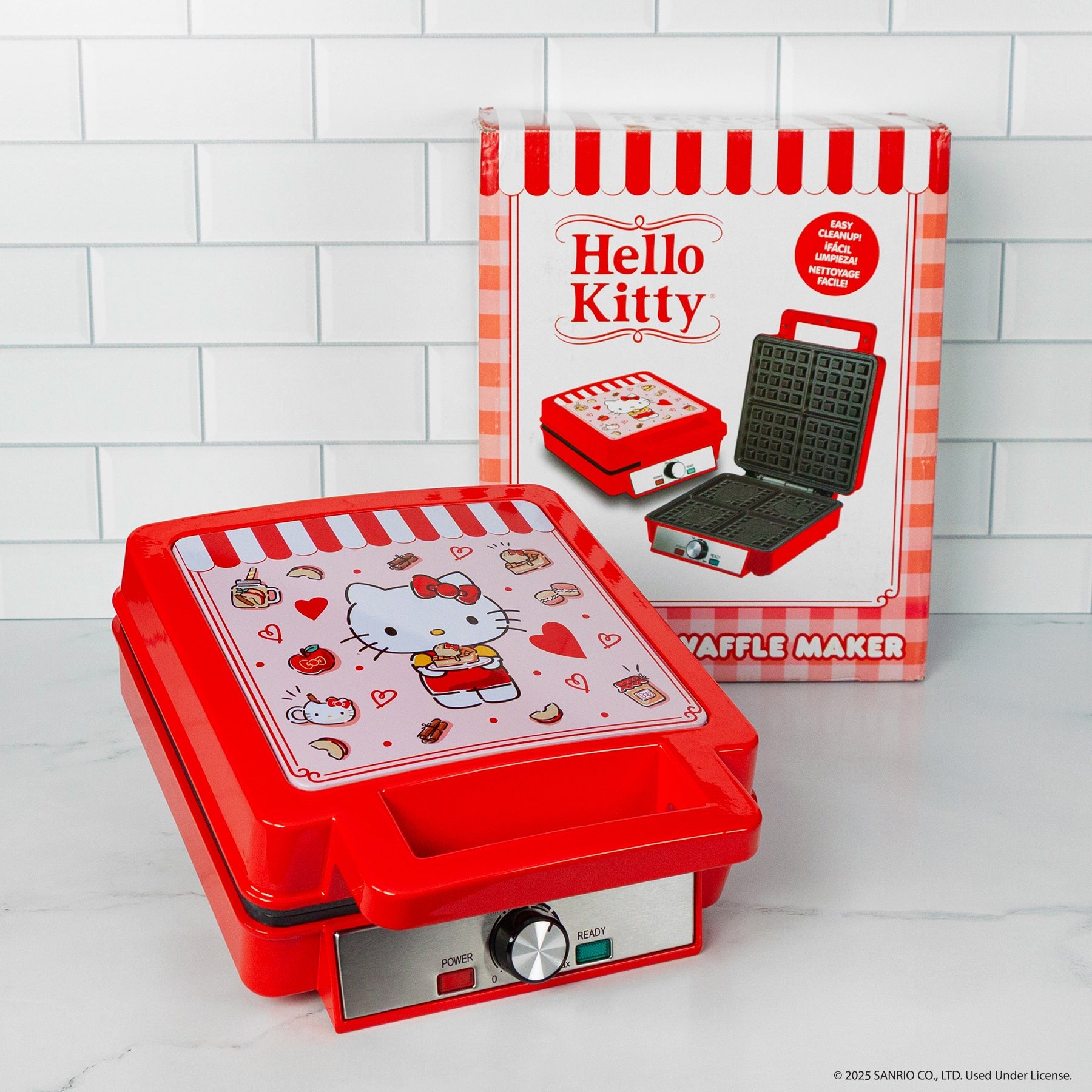 Hello Kitty Deluxe Waffle Maker (Red) - Image 6