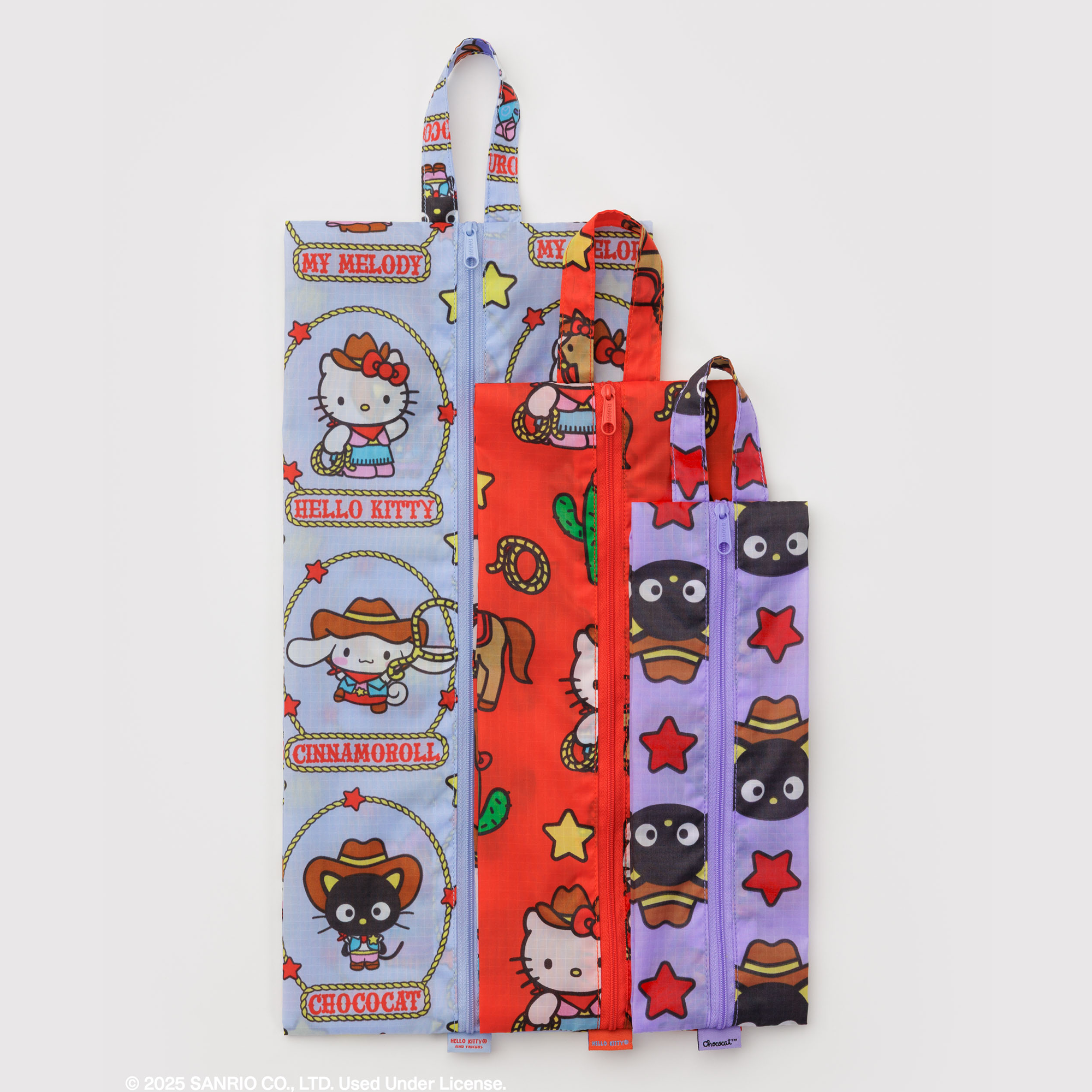Hello Kitty and Friends x Baggu 3-pc Zipper Pouch Set (Western) - Image 3