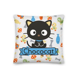 Chococat Fish & Acorns 18 Square Pillow