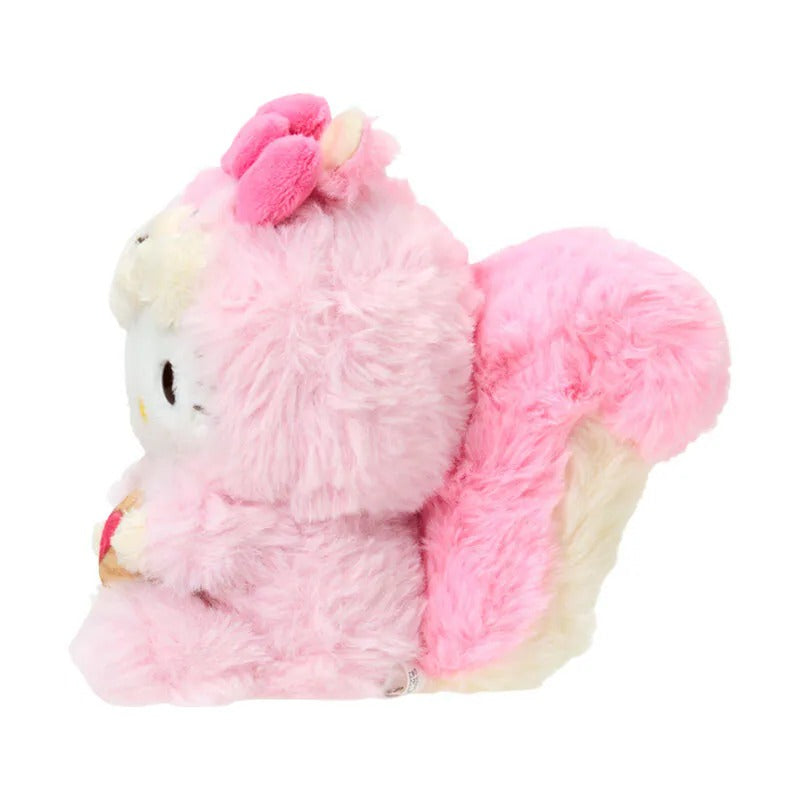Hello Kitty Plush Mascot Keychain (Fluffy Squirrel Series) - Image 3