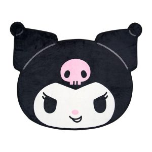 Kuromi Face-Shaped Throw Blanket