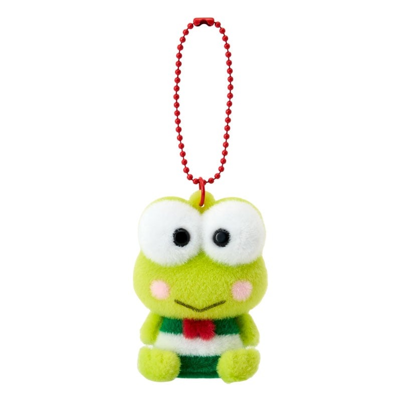 Keroppi Classic Flocked Keychain Mascot