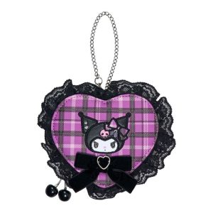 Kuromi Mini Pouch Charm (Rock 'n' Check Series)