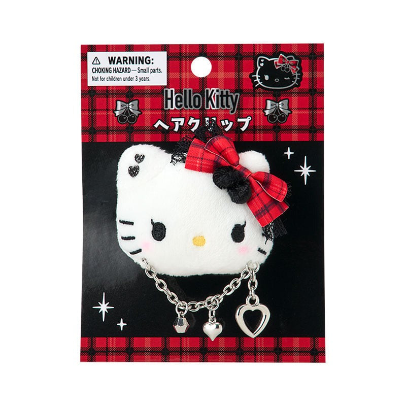 Hello Kitty Plush Hair Clip (Rock 'n' Check Series) - Image 2
