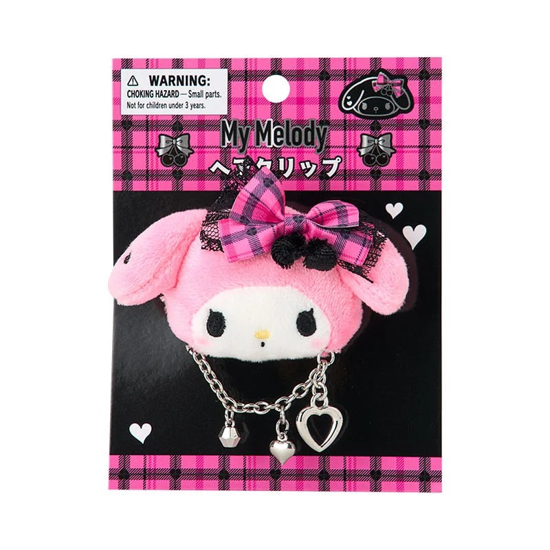 My Melody Plush Hair Clip (Rock 'n' Check Series) - Image 2