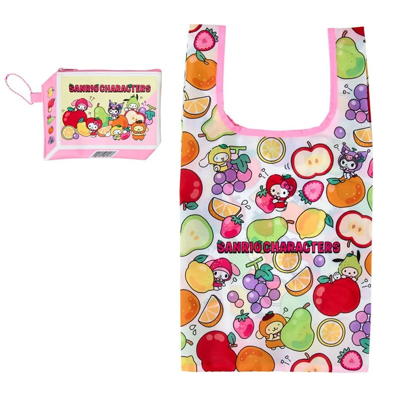 Sanrio Characters Reusable Tote Bag (Fruits Series)