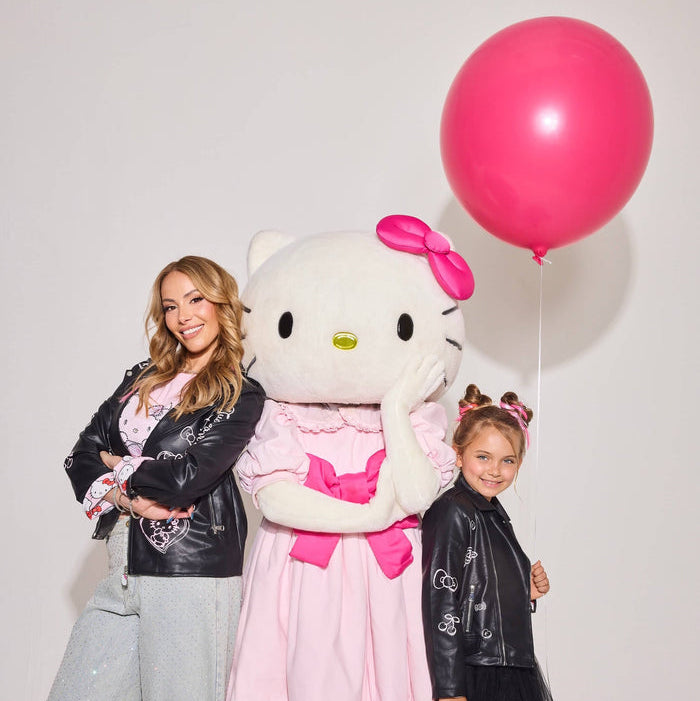 Hello Kitty x Lola + The Boys Adult Graffiti Biker Jacket (Black) - Image 3