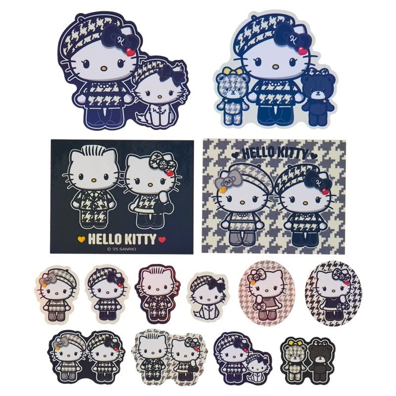 Hello Kitty 24-pc Sticker Pack (Monochrome Birthday Twins Series) - Image 2