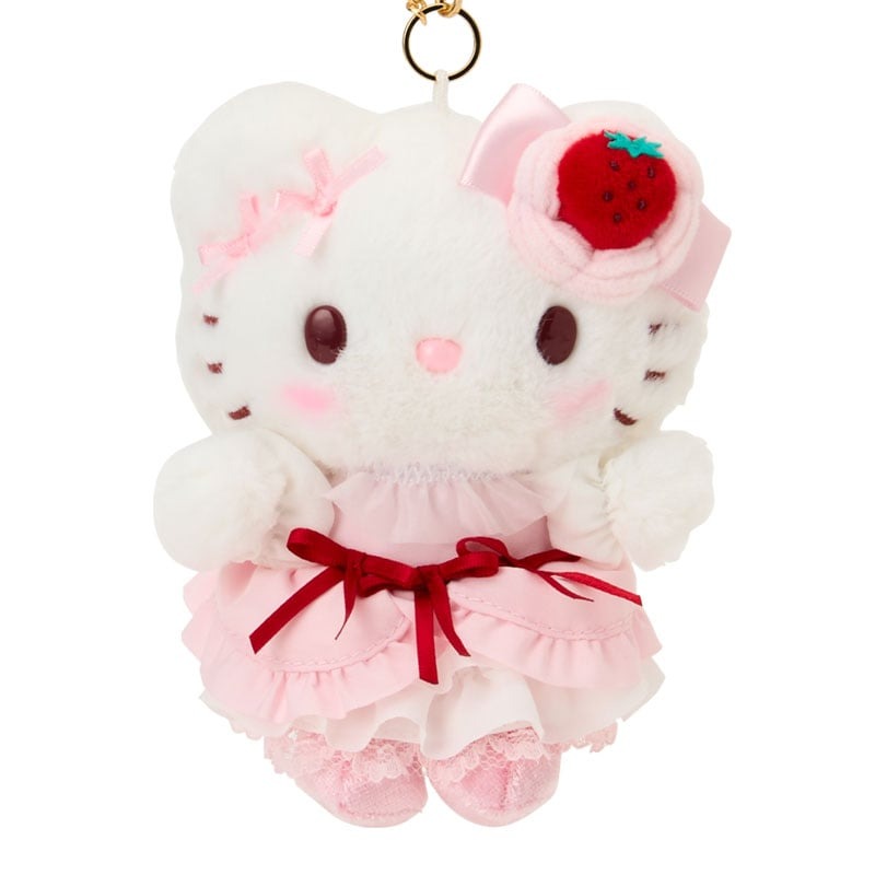 Hello Kitty Plush Mascot Bag Charm (Strawberry Whip Series) - Image 2