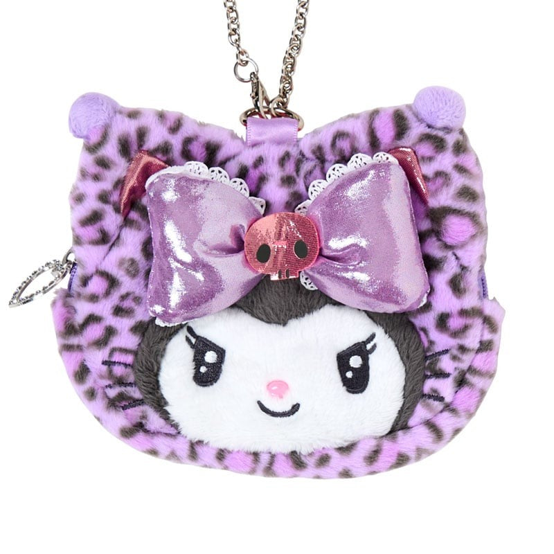 Kuromi Plush Mini Pouch (Leopard Cat Series) - Image 3