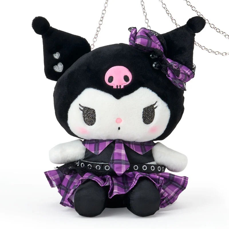 Kuromi Plush Crossbody Bag (Rock 'n' Check Series) - Image 3