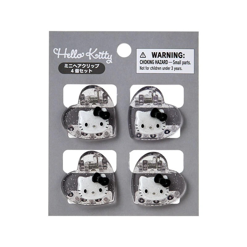 Hello Kitty 4-pc Mini Glitter Hair Clip Set (Silver) - Image 2
