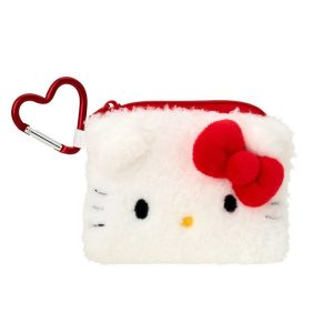 Hello Kitty Fuzzy Mini Zipper Pouch