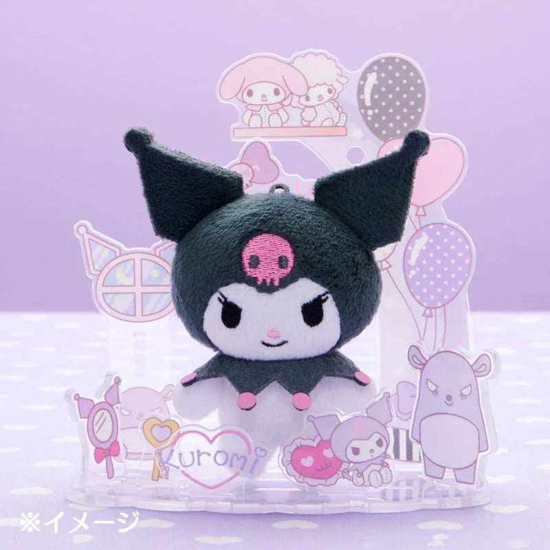 Kuromi Mini Plush & Acrylic Stand Set (Nuikatsu Plushie Life Series) - Image 2