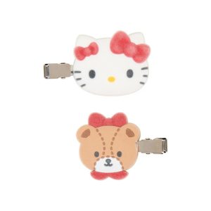 Hello Kitty Besties Flocked Mini Hair Clip Set