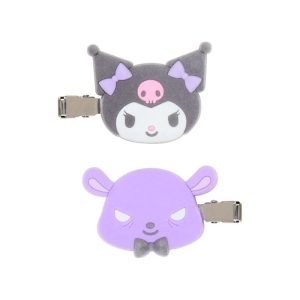 Kuromi Besties Flocked Mini Hair Clip Set