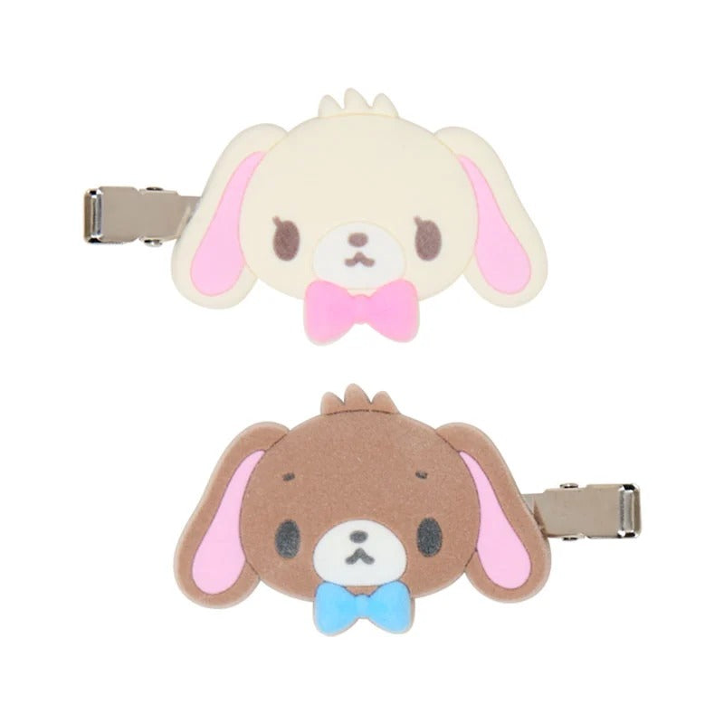 Sugarbunnies Besties Flocked Mini Hair Clip Set