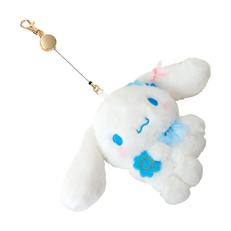 Cinnamoroll Plush ID Badge Holder & Reel (Blue Clover Series) - Image 2
