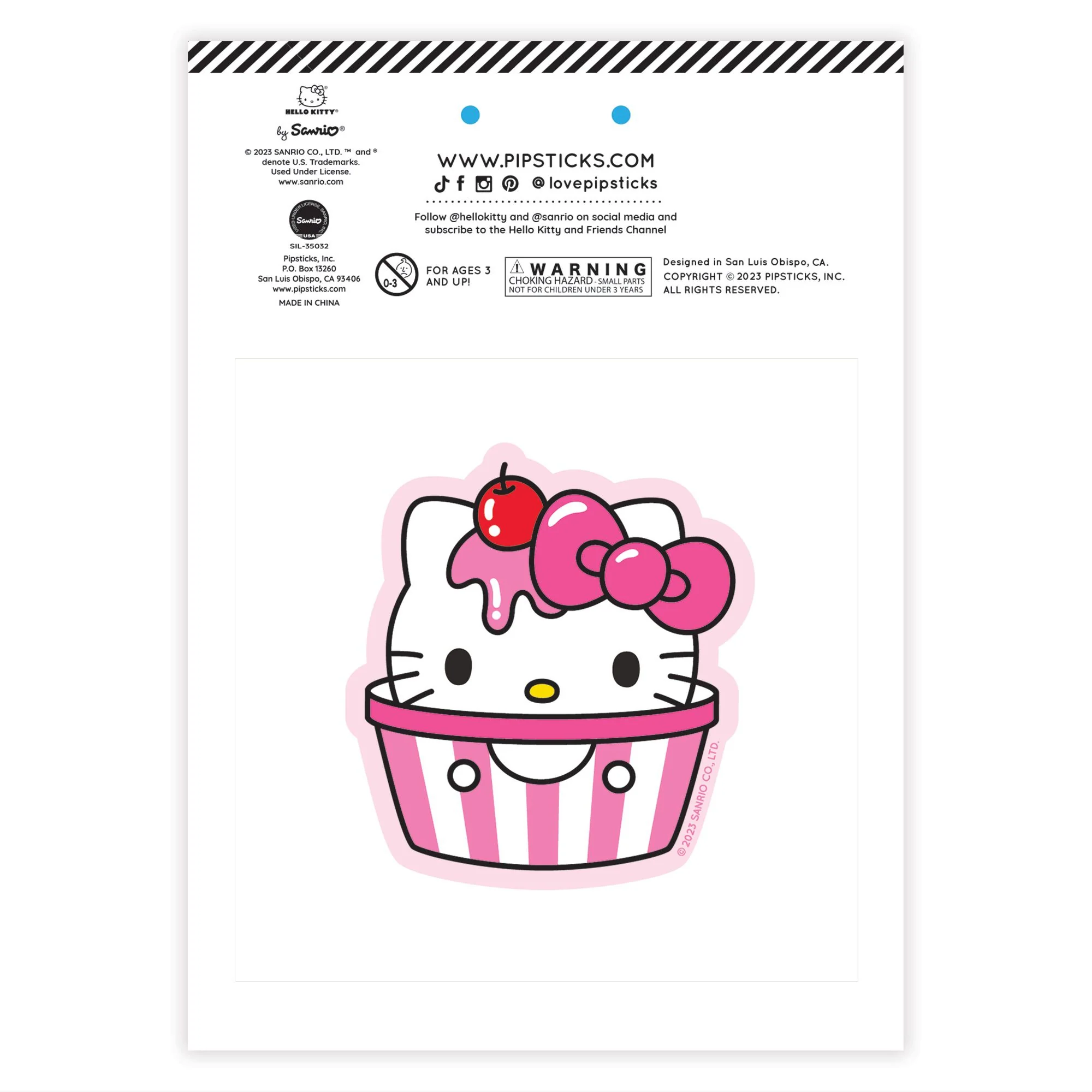 Hello Kitty x Pipsticks Milk Cart Scratch 'n Sniff (2ct) - Image 2