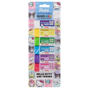 Hello Kitty and Friends x Pentel Hi-Polymer Block Eraser Colors (6-Pk)
