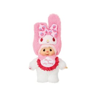 My Melody x Monchhichi Plush Mascot Keychain (Chimutan)