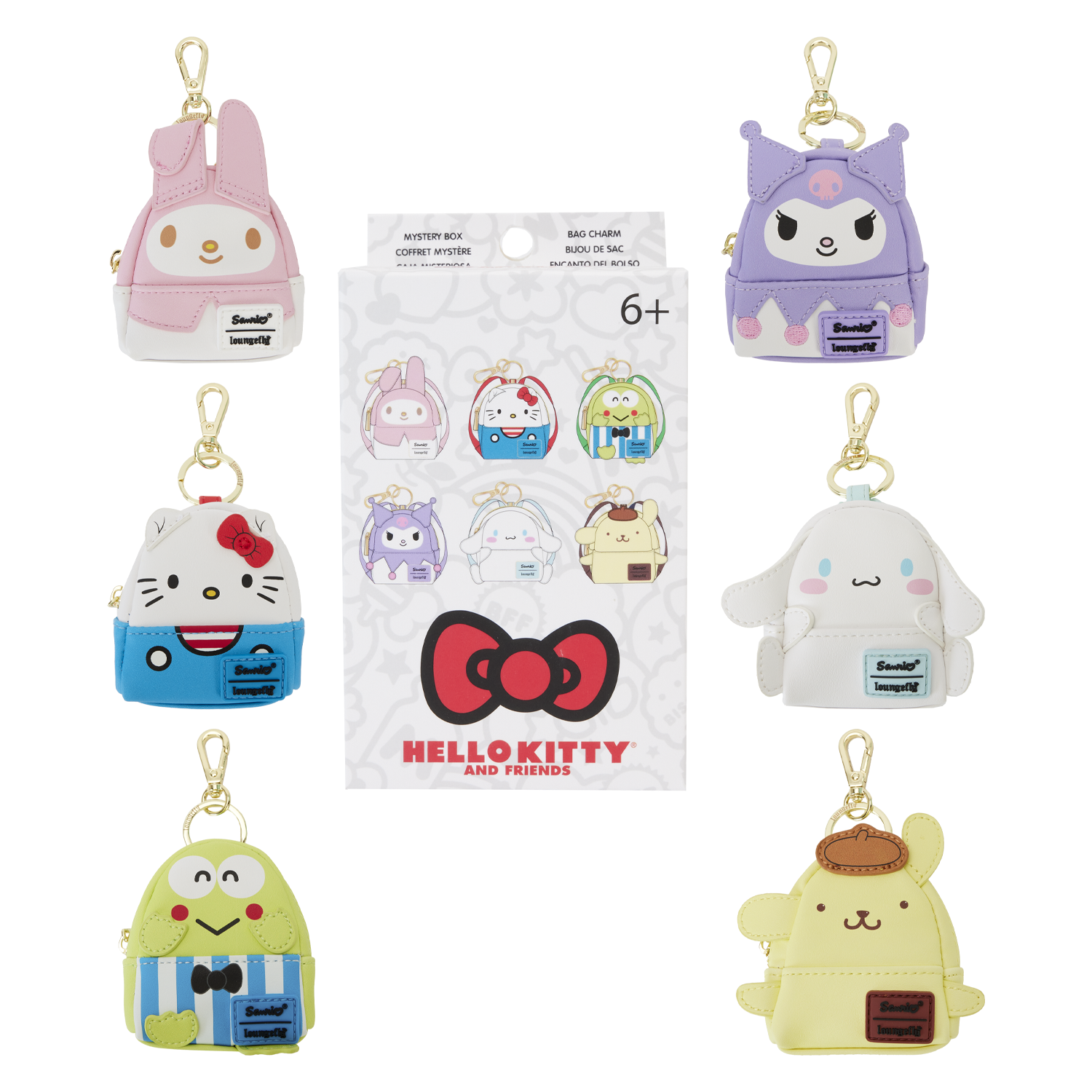 Hello Kitty and Friends x Loungefly Classic Mini Backpack Keychain Blind Box