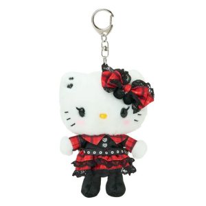 Hello Kitty Plush Mascot Keychain (Rock 'n' Check Series)